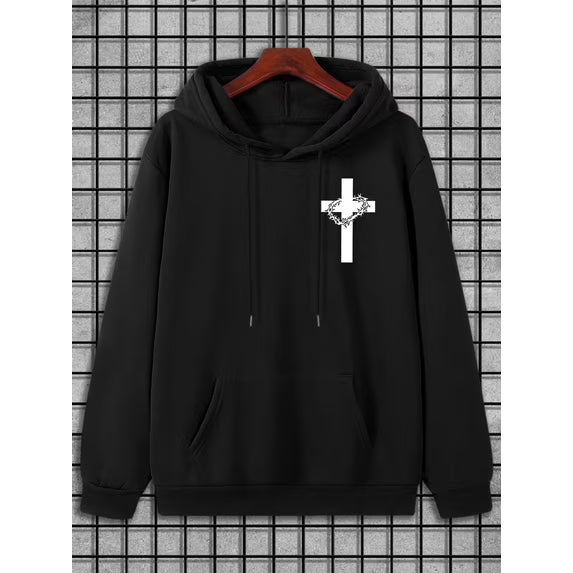 Faith-Inspired Men's Hooded Sweatshirt